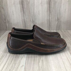 Cole Haan Driving Loafers Mens 8.5M Tucker Brown Leather Slip On Shoes